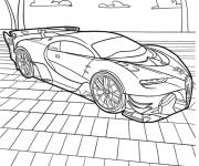 Coloriage Bugatti de luxe sur la plage