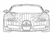 Coloriage Bugatti d&eacute;cor&eacute; en forme g&eacute;om&eacute;trique