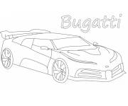 Coloriage Bugatti dessin&eacute; &agrave; la main