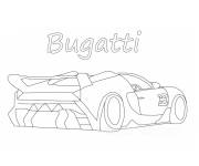 Coloriage Bugatti dessin&eacute; &agrave; la main pour enfants