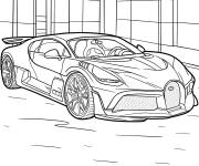 Coloriage Bugatti Divo d&eacute;taill&eacute;
