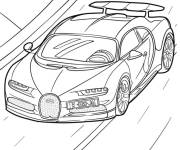 Coloriage Bugatti en course