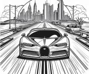 Coloriage Bugatti en fonds d'&eacute;cran EB