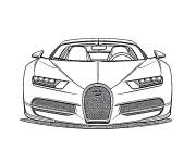 Coloriage Bugatti en mouvement
