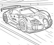 Coloriage Bugatti en plein course