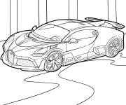 Coloriage Bugatti illustr&eacute;e facile
