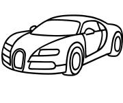 Coloriage Bugatti la voiture de r&ecirc;ve