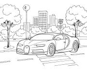 Coloriage Bugatti mod&egrave;le Chiron 2016