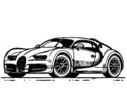 Coloriage Bugatti mod&egrave;le coup&eacute;