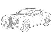 Coloriage et dessins gratuit Bugatti mod&egrave;le des ann&eacute;es 70 à imprimer