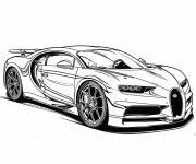 Coloriage Bugatti pour les fans de m&eacute;caniques