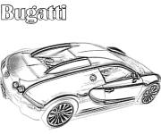 Coloriage Bugatti r&eacute;aliste