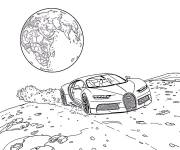 Coloriage Bugatti super rapide sur la lune