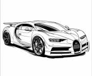Coloriage Bugatti symbole de luxe