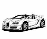 Coloriage Bugatti Veyron cabriol&eacute;