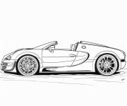 Coloriage Bugatti Veyron&nbsp;cabriolet Grand Sport