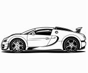 Coloriage Bugatti Veyron classique pour enfants