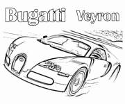 Coloriage et dessins gratuit Bugatti Veyron r&eacute;aliste à imprimer