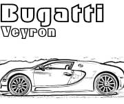 Coloriage Bugatti Veyron vue de gauche