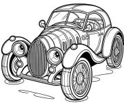Coloriage Bugatti vintage de cartoon