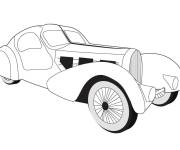 Coloriage et dessins gratuit Bugatti vintage r&eacute;tro à imprimer