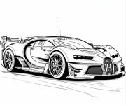 Coloriage Bugatti Vision GT sport