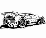 Coloriage Bugatti Vision GT super rapide