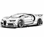Coloriage Bugatti Vision GT ultra rapide