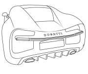 Coloriage et dessins gratuit Bugatti vue de derriere à imprimer