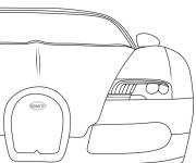 Coloriage et dessins gratuit Bugatti vue de face à imprimer