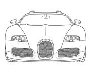 Coloriage et dessins gratuit Bugatti vue de face facile à imprimer