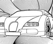 Coloriage Bugatti zentangle