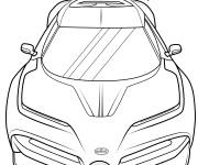 Coloriage Contour de la Bugatti Centodieci