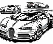 Coloriage Fonds d'&eacute;cran Bugatti