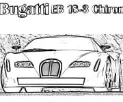 Coloriage Illustration Bugatti EB 18-3 Chiron