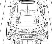 Coloriage Illustration de Bugatti vue de derri&egrave;re
