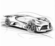 Coloriage La puissante voiture Bugatti Bolide 3A