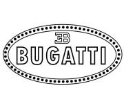 Coloriage Logo Bugatti en noir et blanc