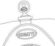 Coloriage Logo sur voiture Bugatti