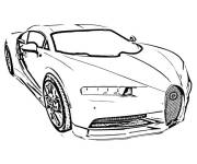 Coloriage Mod&egrave;le Bugatti Chiron