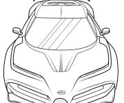 Coloriage Mod&egrave;le Bugatti vue de haut