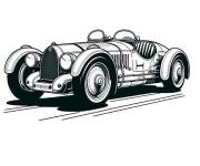 Coloriage Mod&egrave;le classique de Bugatti
