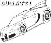 Coloriage Page Bugatti