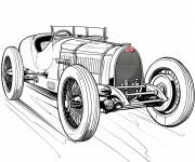 Coloriage Vintage Bugatti ancienne