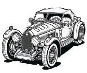 Coloriage Vintage voiture Bugatti