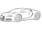 Coloriage et dessins gratuit Voiture Bugatti en maternelle à imprimer