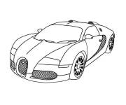 Coloriage Voiture magnifique Bugatti
