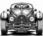 Coloriage Vue arri&egrave;re de Bugatti Centodieci
