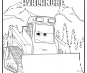 Coloriage et dessins gratuit Bulldozer Avalanche à imprimer