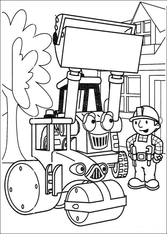 Coloriage et dessins gratuits Bulldozer et L'ouvrier Disney à imprimer